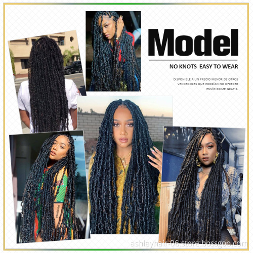 Julianna pre looped big soft brown #27 613 distressed 18 blonde 18inch locs faux crotchet braiding hair 36 inch distressed locs